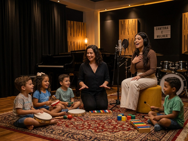 Aula de Musicalização Infantil na Musicando Anália Franco