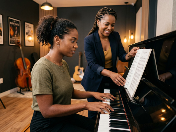 Aula de Piano na Musicando Anália Franco