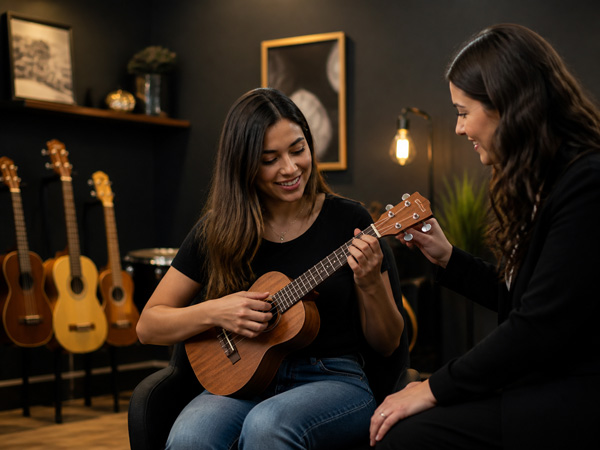 Aula de Ukulele na Musicando Anália Franco